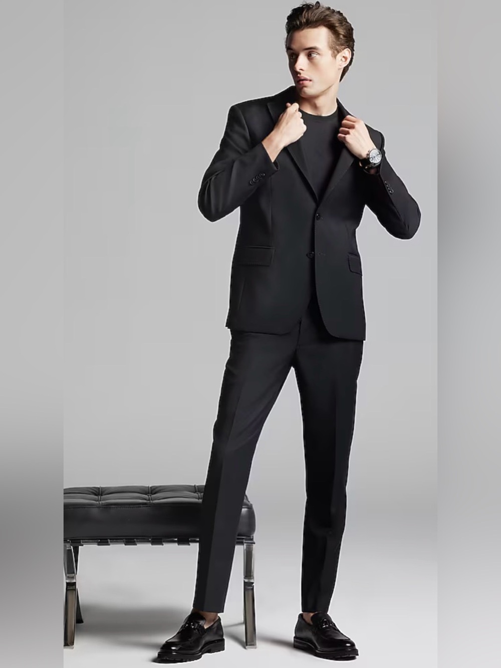 Joseph Abboud Black Two-Piece Men's Suit
